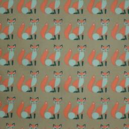 Fox Pillow Sham Foxes Accent Cushion Cover 16x16 Orange Peach & Robin's Egg Blue 16 - thumbnail 2