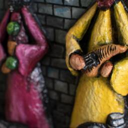 Three Kings Parranda in Old San Juan Recycled Paper Framed Artwork - thumbnail 3