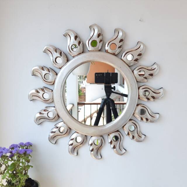 "Peruvian Mirrors ""Sol Cisne Silver 50cm " - image 1
