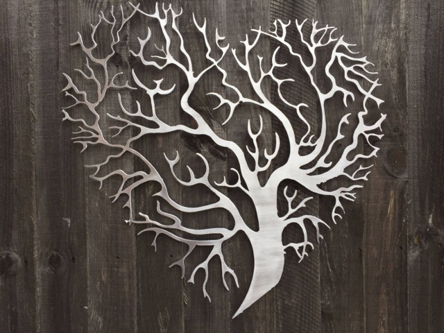 Metal Wall Art Decor 3D Sculpture Tree Of Life Love - image 1