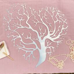 Metal Wall Art Decor 3D Sculpture Tree Of Life Love - thumbnail 2