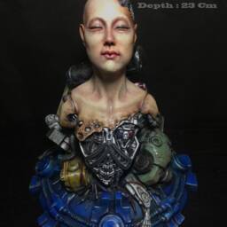 Alita Movie - Bust Resin Handmade Statue Model Kits Collectible Unique Sculpture Comic Book - thumbnail 3