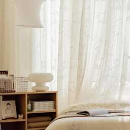 Embroidered Animal Kingdom Sheer Voile Curtain Custom Made-To-Measure Polyester - thumbnail 2