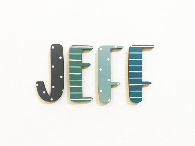 Painted Wooden Name Letters, Nursery Wall Decor - image 1