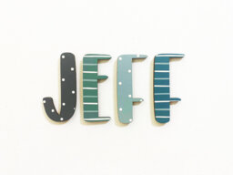 Painted Wooden Name Letters, Nursery Wall Decor - thumbnail 1