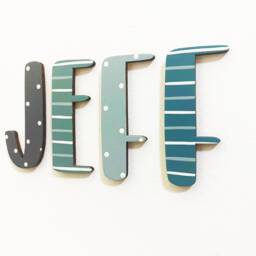 Painted Wooden Name Letters, Nursery Wall Decor - thumbnail 3