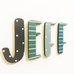 Painted Wooden Name Letters, Nursery Wall Decor - thumbnail 2