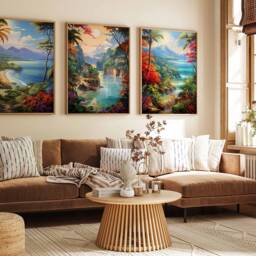 Set Of 3 Philippines Poster Set, Vintage Filipino Floral Prints, Indigenous Art, Folk Art Poster, Tropical Wall Art, Sea A1/A2/A3/A4 - thumbnail 2