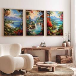 Set Of 3 Philippines Poster Set, Vintage Filipino Floral Prints, Indigenous Art, Folk Art Poster, Tropical Wall Art, Sea A1/A2/A3/A4 - thumbnail 3