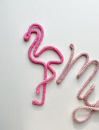Knitted Wire Flamingo Acrylic Yarn Kids Room Decor