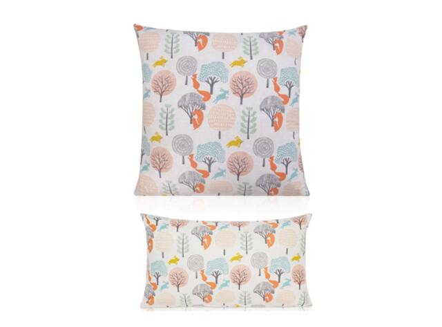 Childrens Forest Scene Hares/Squirrels Orange/Yellow Cushions With Fillers Various Sizes - image 1