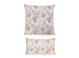 Childrens Forest Scene Hares/Squirrels Orange/Yellow Cushions With Fillers Various Sizes - thumbnail 1