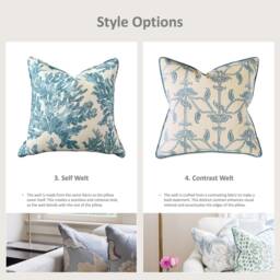 Custom Pillow Cover Sham Throw Accent Pillow Euro Flange Welted Envelope Or Zipper Closure Crafting Fee - thumbnail 3