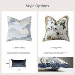 Custom Pillow Cover Sham Throw Accent Pillow Euro Flange Welted Envelope Or Zipper Closure Crafting Fee - thumbnail 2