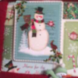 Snowmen Christmas Card Wall Hanging - thumbnail 3