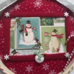 Snowmen Christmas Card Wall Hanging - thumbnail 2