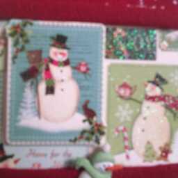 Snowmen Christmas Card Wall Hanging - thumbnail 4