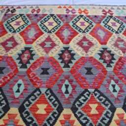 7x9 Afghan Chubi Area Rug, Tribal Flatweave Kilim Brand New Kilim, Maimana Oriental Turkmen Rug For Bedroom, Livingroom - thumbnail 3