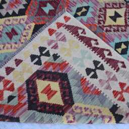 7x9 Afghan Chubi Area Rug, Tribal Flatweave Kilim Brand New Kilim, Maimana Oriental Turkmen Rug For Bedroom, Livingroom - thumbnail 4
