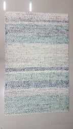 Chunky Wool Rug Felted Hand Woven Jute Blend, Thick White Grey Custom Sizes - thumbnail 1