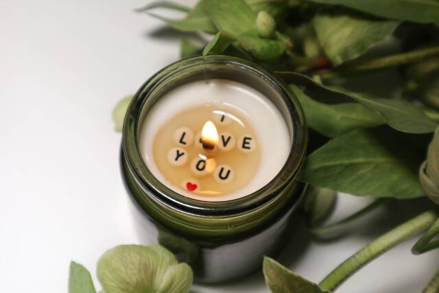Personalized Soy Candle With Hidden Message Romantic Gift - image 1