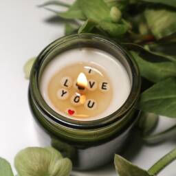 Personalized Soy Candle With Hidden Message Romantic Gift - thumbnail 3