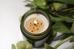 Personalized Soy Candle With Hidden Message Romantic Gift - thumbnail 1