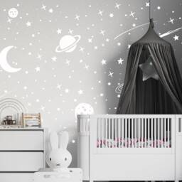 Space Wall Decal Moon, Stars, Planets Vinyl Art C2 - thumbnail 3