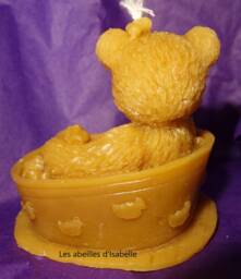 Pure Beeswax Candle - Bear in The Bath - thumbnail 3