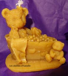 Pure Beeswax Candle - Bear in The Bath - thumbnail 1