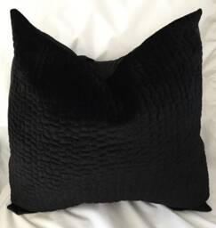 Velvet Throw Pillow Cover -Black - Velvet -Throw -Pillow -Velvet Cushion - thumbnail 1