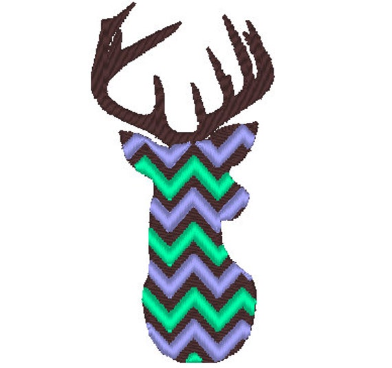 Buck Deer Chevron Monogram Bx Also All Other - .pes .hus .dst .vp3 .vip .xxx .exp . Jef - Embroidery Design