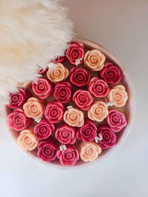 Handmade Soy Wax Tulip Candles Stonecast Jar, Eco-Friendly Decor - image 1