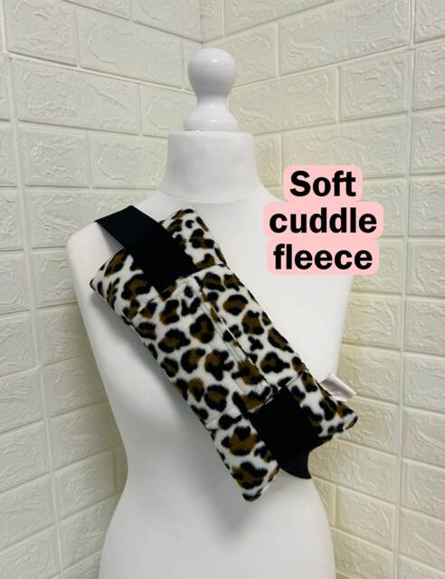 Large Leopard Soft Fleece Seatbelt Pillow Medical Chemo Port Gift Travel Mastectomy Cushion - image 1