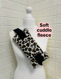 Large Leopard Soft Fleece Seatbelt Pillow Medical Chemo Port Gift Travel Mastectomy Cushion - thumbnail 1
