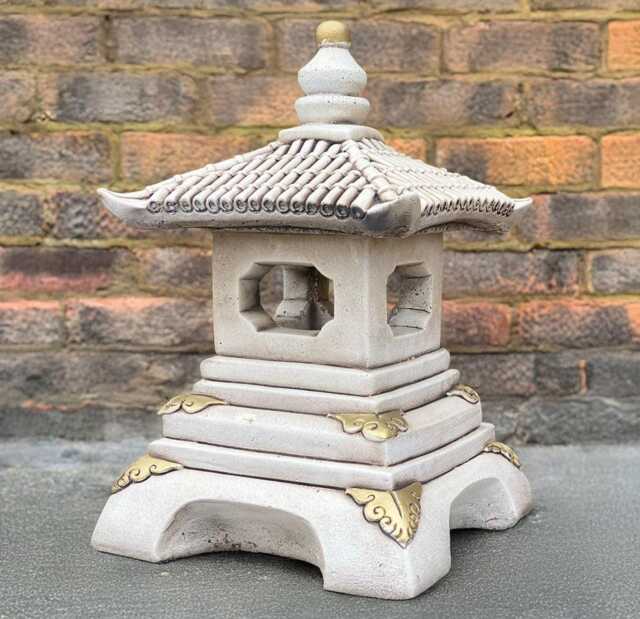 Japanese Large Pagoda Statue Concrete Lantern Figure Outdoor Sculpture Oriental Stone Ornament Garden Decor Pagoda Lover Gift - image 1