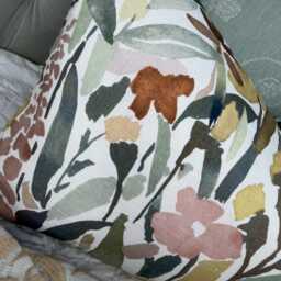 "Floral Lumbar Cushion Cover 12"" X 20" - thumbnail 3