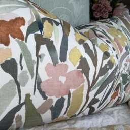 "Floral Lumbar Cushion Cover 12"" X 20" - thumbnail 2