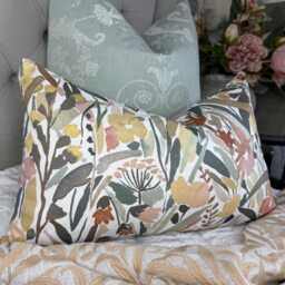 "Floral Lumbar Cushion Cover 12"" X 20" - thumbnail 4