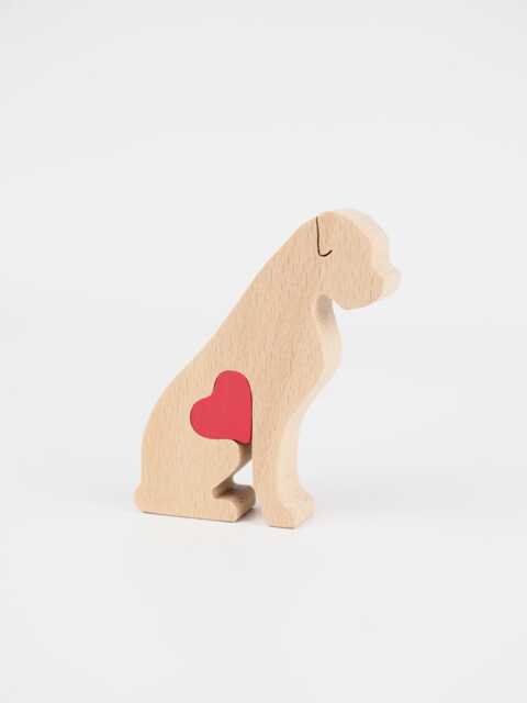 Personalized Wooden Boxer Dog Figurine, Memorial Keepsake, Birthday Gift For Her Dog Lover - image 1
