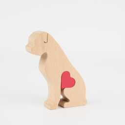 Personalized Wooden Boxer Dog Figurine, Memorial Keepsake, Birthday Gift For Her Dog Lover - thumbnail 2