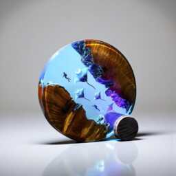 Deep Sea Manta Ray Resin Lamp, Ocean Diorama Night Light - thumbnail 4