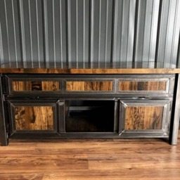 Custom Industrial Media Console, Table, Tv Stand, Entertainment Center - thumbnail 4
