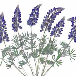 Pressed Lupine Flower Print Montana Wildflower Herbarium Art - thumbnail 2