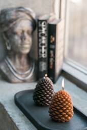 Pinecone Beeswax Candles/100% All Natural Pine Cone Design Forest Trees Wedding Event