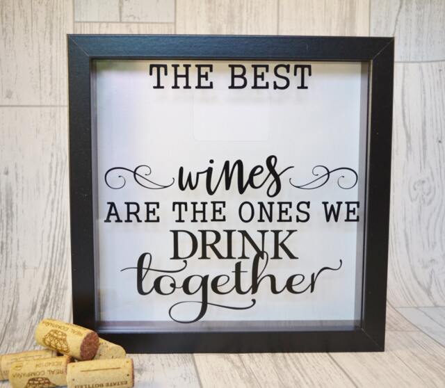 Wine Lovers Gift, Cork Holder, Wedding Shadow Box, Drop Gifts For Friends, Mothers Day Anniversary - image 1