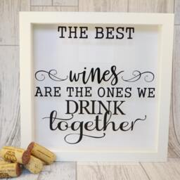 Wine Lovers Gift, Cork Holder, Wedding Shadow Box, Drop Gifts For Friends, Mothers Day Anniversary - thumbnail 2