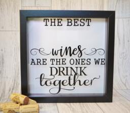 Wine Lovers Gift, Cork Holder, Wedding Shadow Box, Drop Gifts For Friends, Mothers Day Anniversary - thumbnail 1