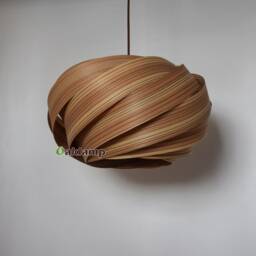 Wood Nest Pendant Light-Engineered Zebrano Veneer-Chandelier-Lighting-Wood Light-Ceiling Light - thumbnail 2