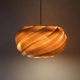 Wood Nest Pendant Light-Engineered Zebrano Veneer-Chandelier-Lighting-Wood Light-Ceiling Light - thumbnail 3